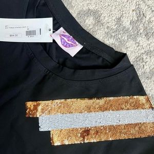 ✨NWT Sparkle City Striped Crop Top✨